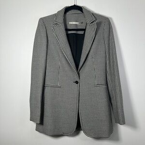 Alice + Olivia Monochrome Checkered Blazer